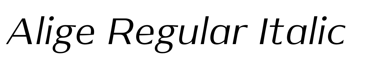 Alige Regular Italic